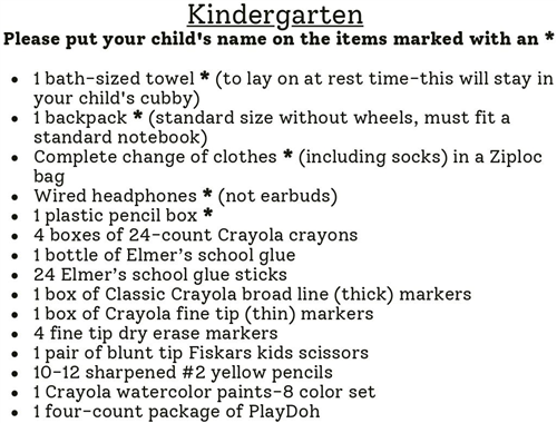 supplies
